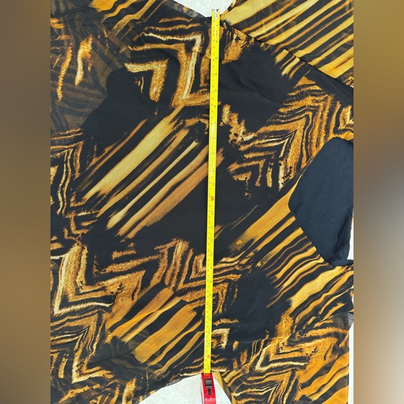 Plus Size Astarte Black and Brown Women's Tunic Top 3X - Picture 6 of 10